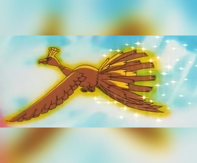 Ho-Oh in de aflevering waarmee de Pokémon-anime begint